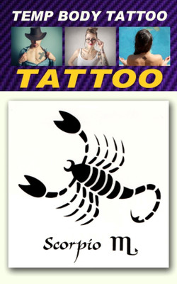 

smilendeal Smilendeal_T2437 Scorpio Sun Signs Temp Body Tattoo(Scorpio Sun Signs)