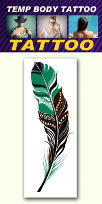 

smilendeal Smilendeal_T2428 Feather Temp Body Tattoo(Feather)