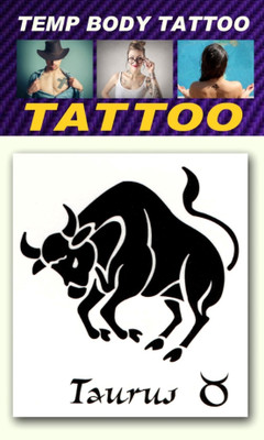 

smilendeal Smilendeal_T2438 Taurus Sun Signs Temp Body Tattoo(Taurus Sun Signs)