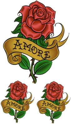 

smilendeal Smilendeal_T2518 Amore Temp Body Tattoo(Amore)