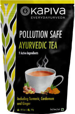 

Kapiva Pollution Safe Tea Turmeric, Ginger, Cardamom Herbal Tea(100 g, Pouch)