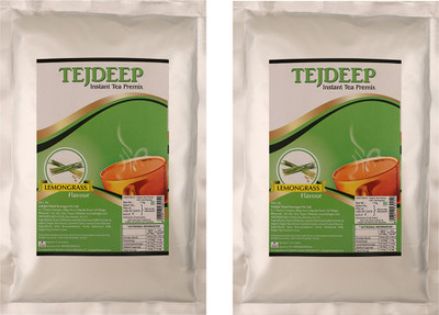 Tejdeep Lemongrass Flavour Premix- Pack of 2 Lemon Grass Instant Tea Pouch(2 x 0.5 kg)