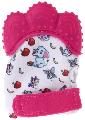 

DALUCI Baby Teether Pacifier Elephant Gloves Teething Nursing Silicone Chew Finger Bead Teether(Multicolor)