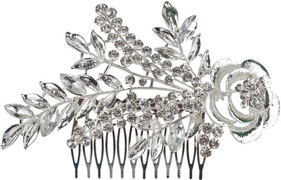 

Pink Rose Tiara(White, Pack of 1)