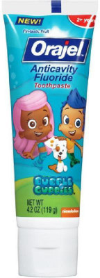 

Orajel Anticavity Flouride Toothpaste 119g(4.2oz) - Bubble Guppies Toothpaste(119 g)