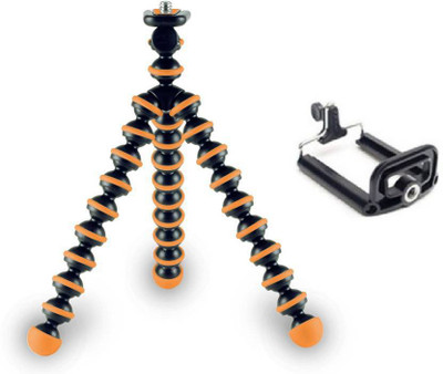 

Ruhi Adjustable Mini Octopus Mobile Phone Camera Stand Clip Bracket Holder Tripod (Orange, Supports Up to 500 g) Tripod(Multicolor, Supports Up to 500 g)