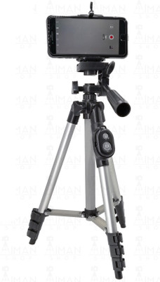 

FKU DK3888 Adjustable Head Aluminum Extendable Camera with Bluetooth Shutter Tripod(Silver, Supports Up to 1000)