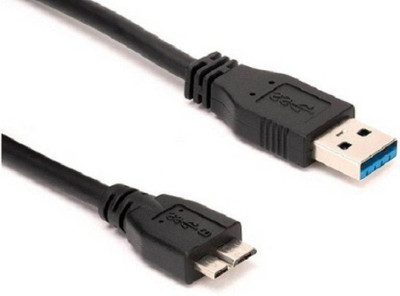 

Teratech TV-out Cable Black USB 3.0 A Male to Micro B (100cm - 3 Foot - 1M) USB Cable For External Hard Disk Drives(Black, For Laptop)