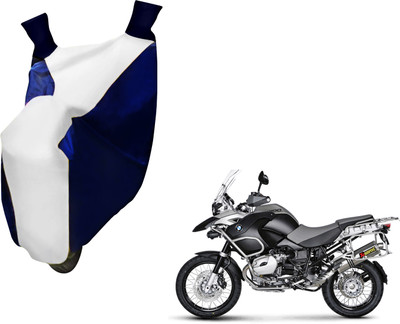 AUTO PEARL Two Wheeler Cover for BMW(R 1200 GS, White, Blue)