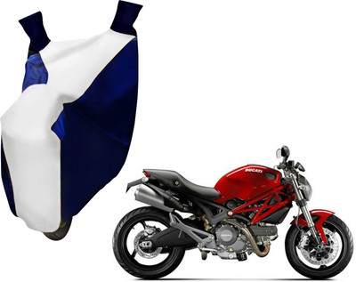 AUTO PEARL Two Wheeler Cover for Ducati(Monster 795, White, Blue)
