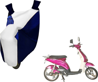 AUTO PEARL Two Wheeler Cover for Avon(E Lite, White, Blue)