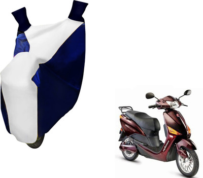 AUTO PEARL Two Wheeler Cover for Hero(Electric Cruz, White, Blue)