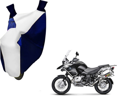 AUTO PEARL Two Wheeler Cover for BMW(1200 GS, White, Blue)