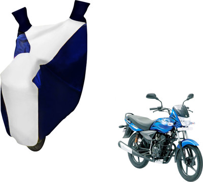AUTO PEARL Two Wheeler Cover for Bajaj(Platina, White, Blue)
