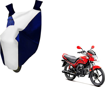 AUTO PEARL Two Wheeler Cover for Hero(Passion Pro, White, Blue)