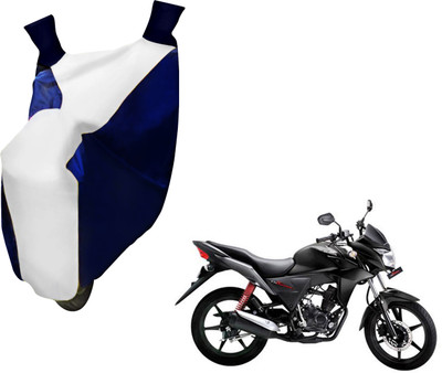 AUTO PEARL Two Wheeler Cover for Hero(CB Twister, White, Blue)