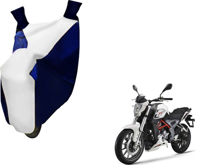 AUTO PEARL Two Wheeler Cover for DSK Benelli(TNT 25, White, Blue)