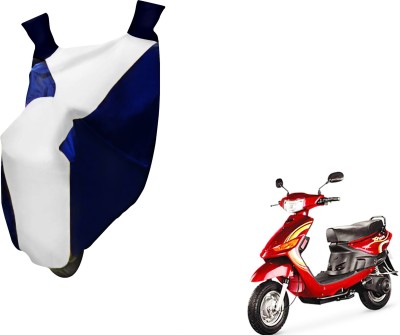 AUTO PEARL Two Wheeler Cover for Indus(Yo Spark, White, Blue)