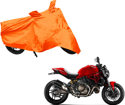 AUTO PEARL Two Wheeler Cover for Ducati(Monster 821, Orange)