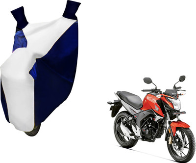 AUTO PEARL Two Wheeler Cover for Hero(CB, White, Blue)
