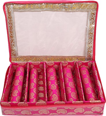 KUBER INDUSTRIES Wooden 5 Rod Bangle Box (Pink) Set of 1 Pc Bangle box Vanity Box(Pink)