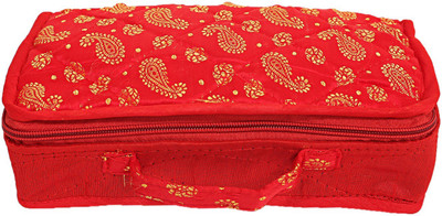 

kuber industries Silk Jewellery Kit (Red) Set of 1 Pc Jewellery Kit Vanity Box(Red)