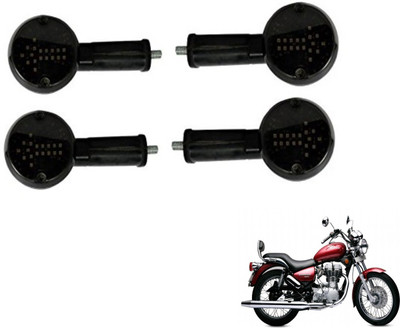 MOCKHE Front, Rear LED Indicator Light for Royal Enfield Electra Twin Spark(White)