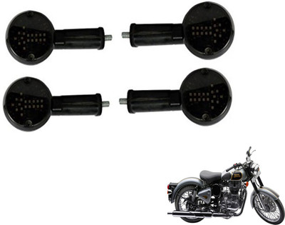MOCKHE Front, Rear LED Indicator Light for Royal Enfield Classic 500(White)