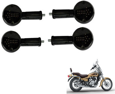 MOCKHE Front, Rear LED Indicator Light for Bajaj Avenger(White)