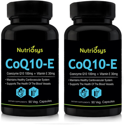 

Nutriosys CoQ10-E & Vitamin E Assists 100mg (90 Veg Capsules)(180 No)