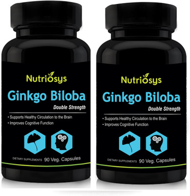 

Nutriosys Ginkgo Biloba Double Strength (Veg Capsules)- Pack of 2(180 No)