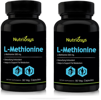 

Nutriosys L-Methionine 500mg ( Veg Capsules)- Pack of 2(180 No)