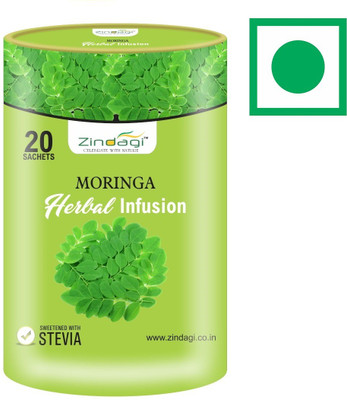 

Zindagi Moringa Herbal Infusion - Sugarfree Moringa Infusion With Stevia - Natural Tea Sachets(20 g)