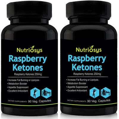 

Nutriosys Raspberry Ketones - 250mg ( Veg Capsules)- Pack of 2(180 No)