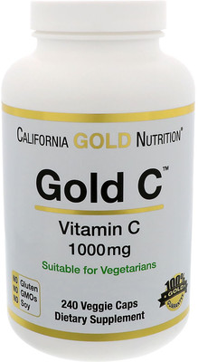 

California Gold Nutrition CGN, Vitamin C, 1,000 mg, 240 Veggie Caps CGN-00932(240 No)