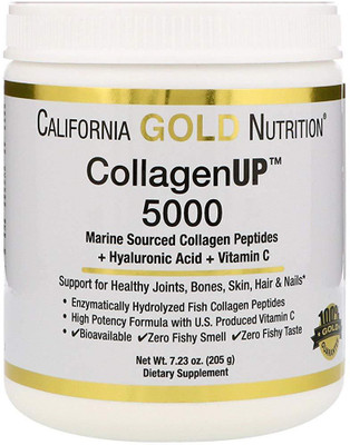 

California Gold Nutrition CGN, Collagen UP 5000, Marine Sourced Collagen Peptides + Hyaluronic Acid + Vitamin C, 7.23 oz (205 g) CGN-01033(205 g)
