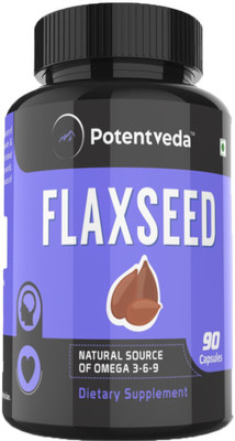 

Potentveda Flaxseeds Extract omega 3 6 9 | 90 Capsules(90 No)