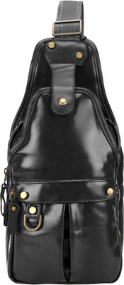 

BumBart collection Travel Crossbody Sling Bag Backpack, Daypack, Multipurpose Shoulder Chest Bag Lightweight for Men Women Boys Girls (Black Colour) cross body bag(Black)