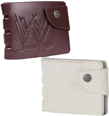 

Peacock Mundkar Boys Casual White, Maroon Artificial Leather Wallet(8 Card Slots), Brown;white