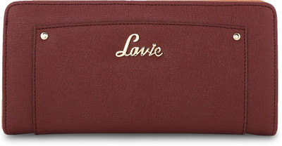Lavie Women Casual Maroon Genuine Leather Wallet(12 Card Slots), Red