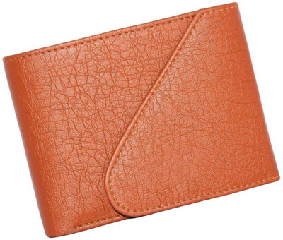 FERRET Men Casual Tan Genuine Leather, Artificial Leather Wallet(5 Card Slots)
