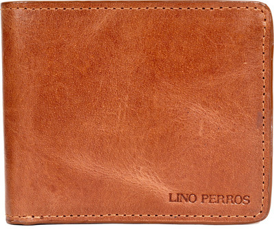 

Lino Perros Men Casual Tan Genuine Leather Wallet(2 Card Slots), Brown