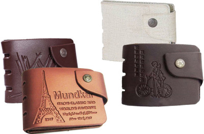 

Peacock Mundkar Boys Casual Multicolor Artificial Leather Wallet(8 Card Slots), Black;brown;tan;white