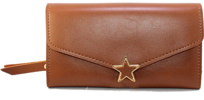

SKOLL Women Casual Tan Artificial Leather Wallet(8 Card Slots), Brown