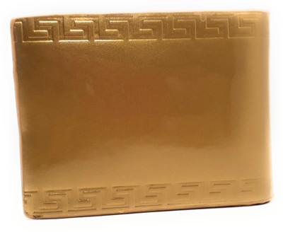 

SFN Boys Evening/Party Gold Artificial Leather Wallet(7 Card Slots)