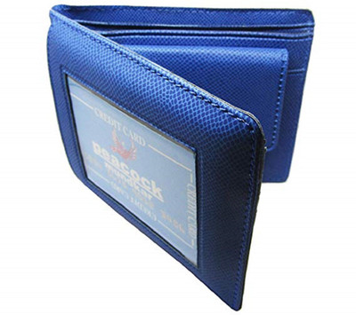 

FERRET Men Casual Blue Genuine Leather, Artificial Leather Wallet(5 Card Slots)