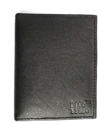 

Life time leather Men Formal Black Artificial Leather Wallet(6 Card Slots), Black color