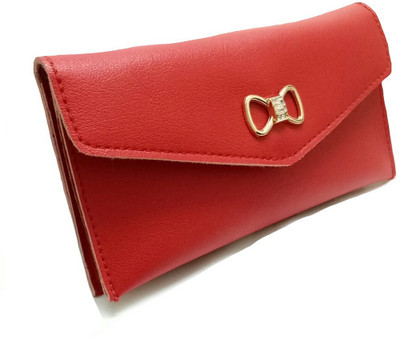 

landloper Girls Ethnic Red Fabric Wallet(6 Card Slots)