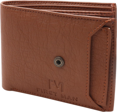 

first man Men Casual Tan Artificial Leather Wallet(4 Card Slots)