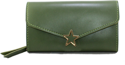 

SKOLL Women Casual Green Artificial Leather Wallet(8 Card Slots)